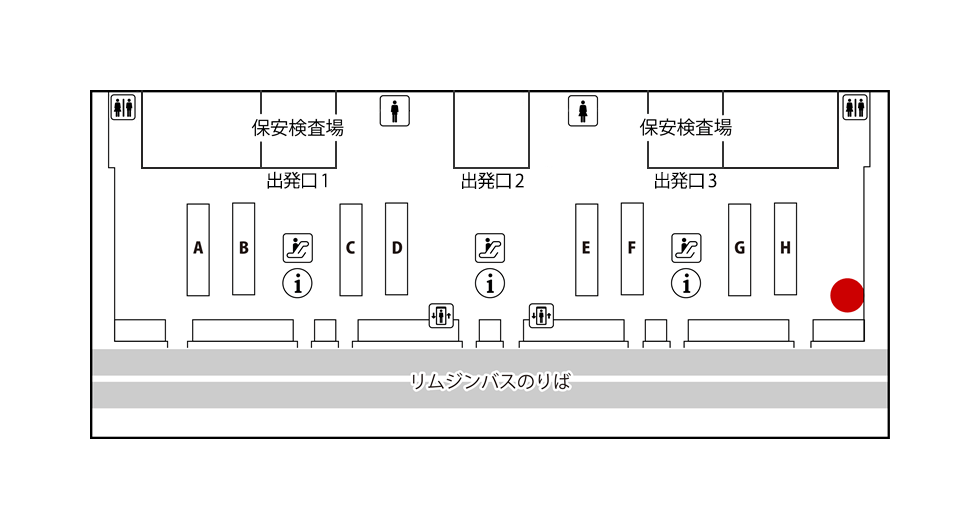 関西国際空港　出発階(4F)手荷物カウンター