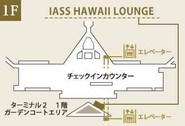 ホノルル国際空港 IASS HAWAII Lounge