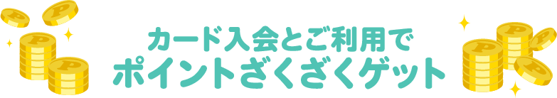 カード入会とご利用でポイントざくざくゲット