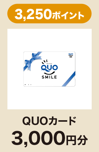 QUOカード 3,000円分