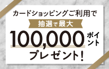 カードショッピングご利用で抽選で最大100,000ポイントプレゼント！